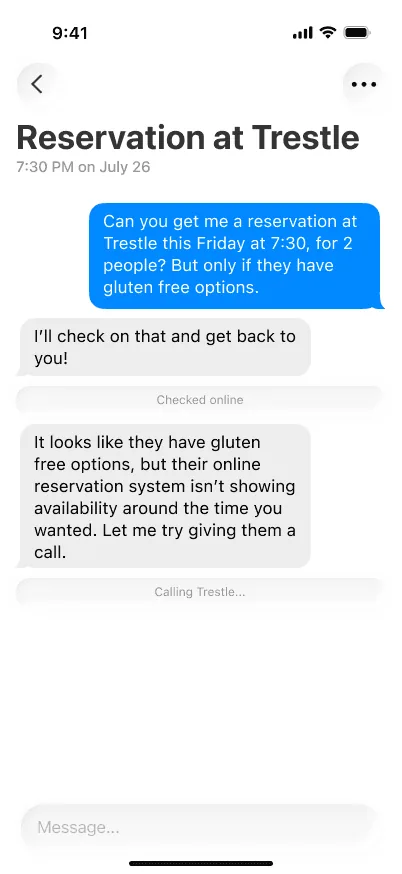 Ringless checking online and calling Trestle
